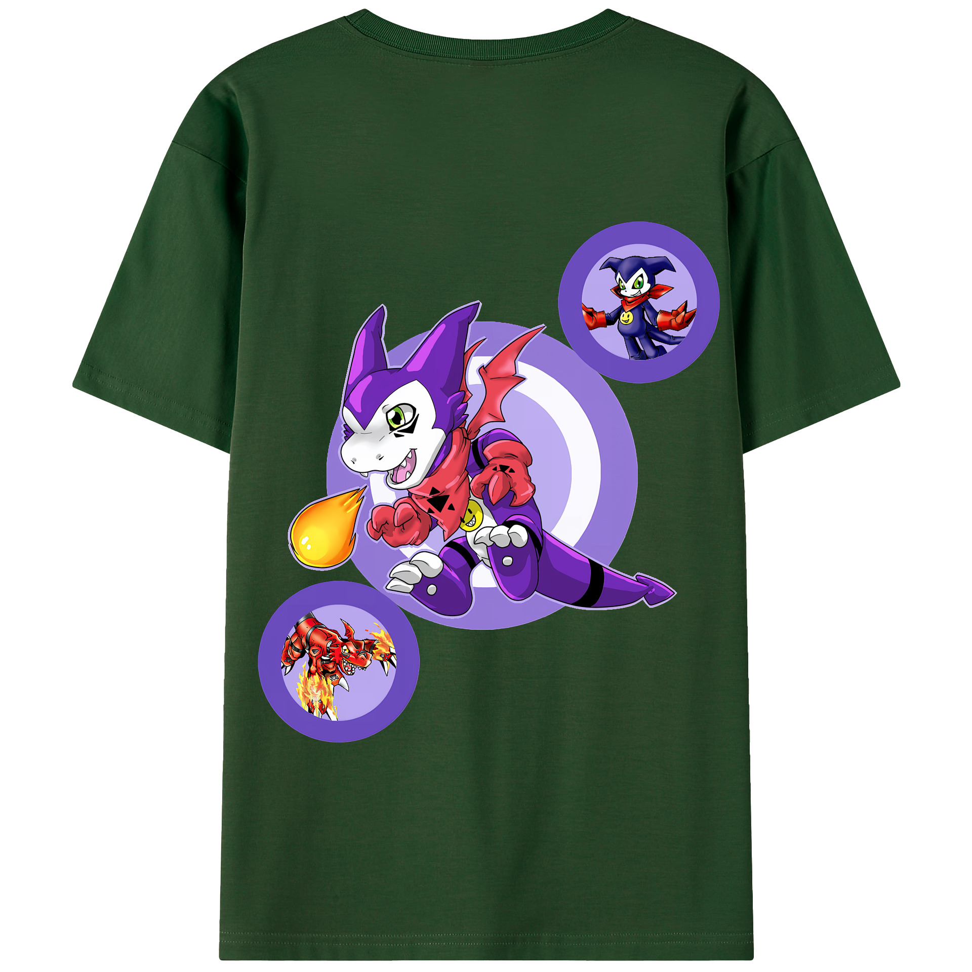 （画像用） Digimon デジタルモンスター/デジモン 綿100％半袖Tシャツ（背面プリント）